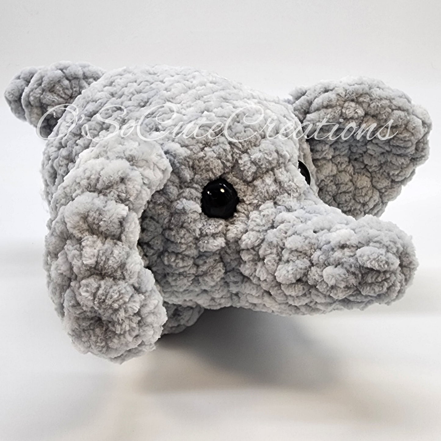 Crochet Gray Elephant Plushie