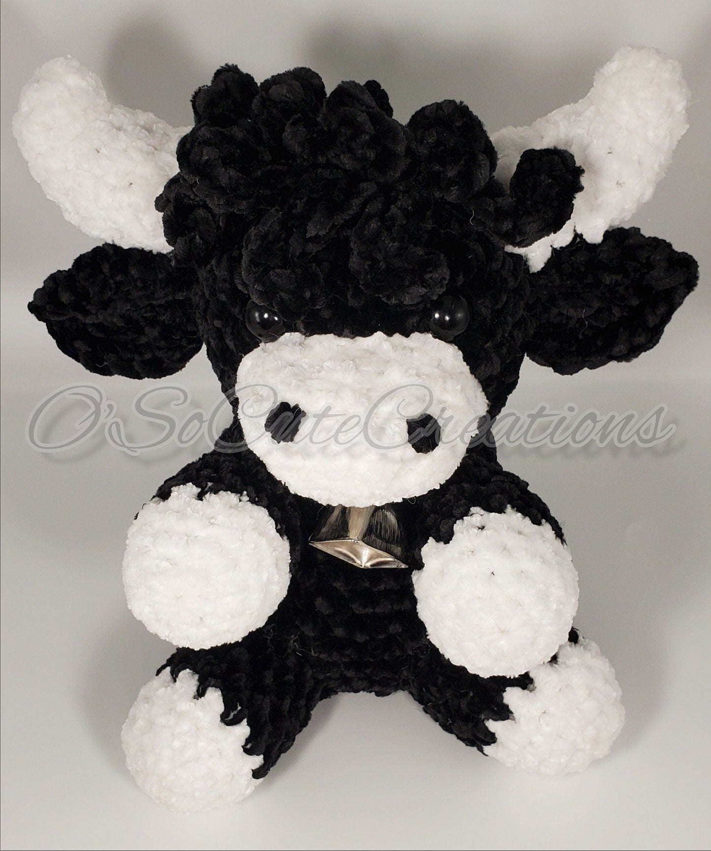 Crochet Black Velvet Highland Cow Plushie
