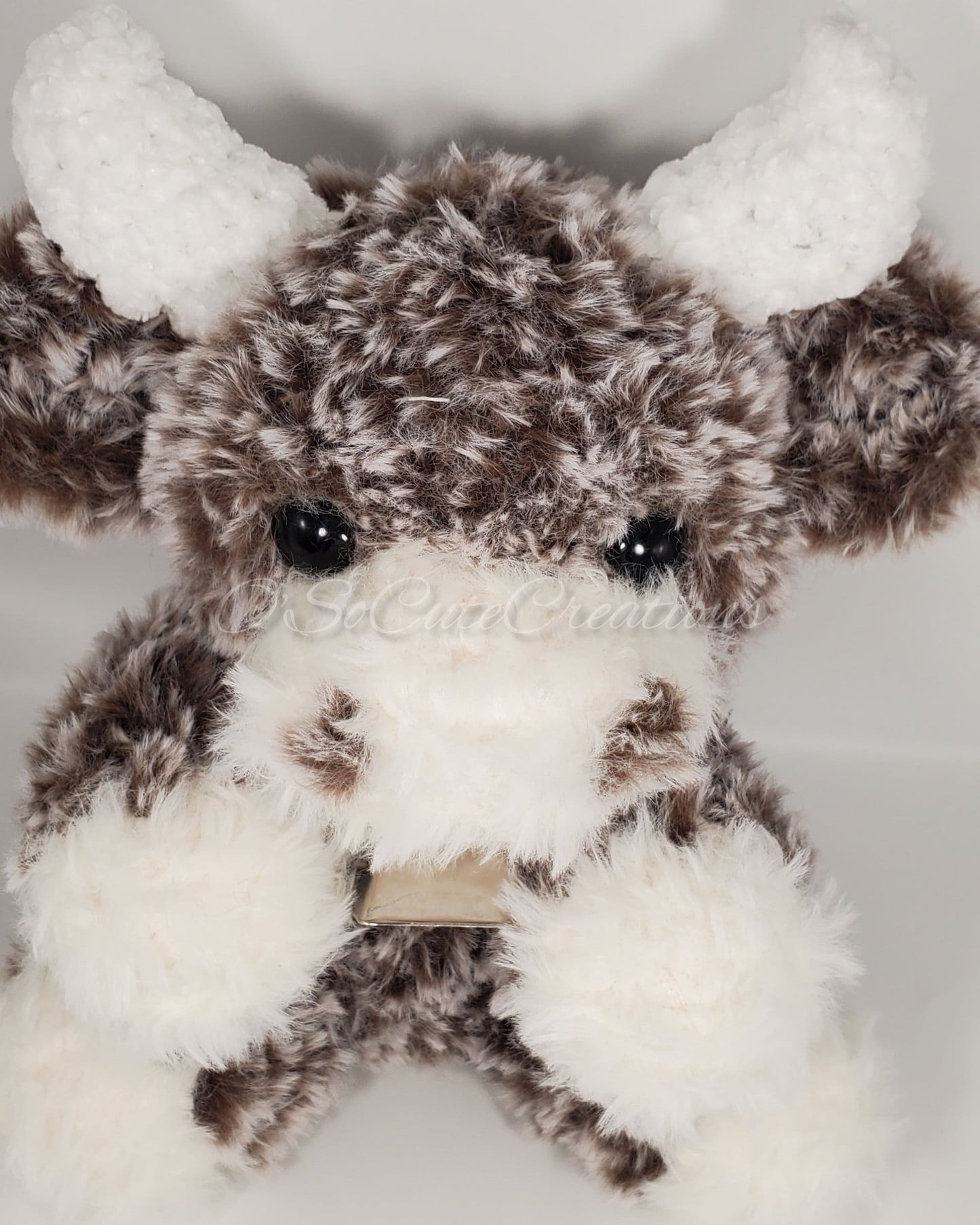 Fuzzy Cow Crochet Plush