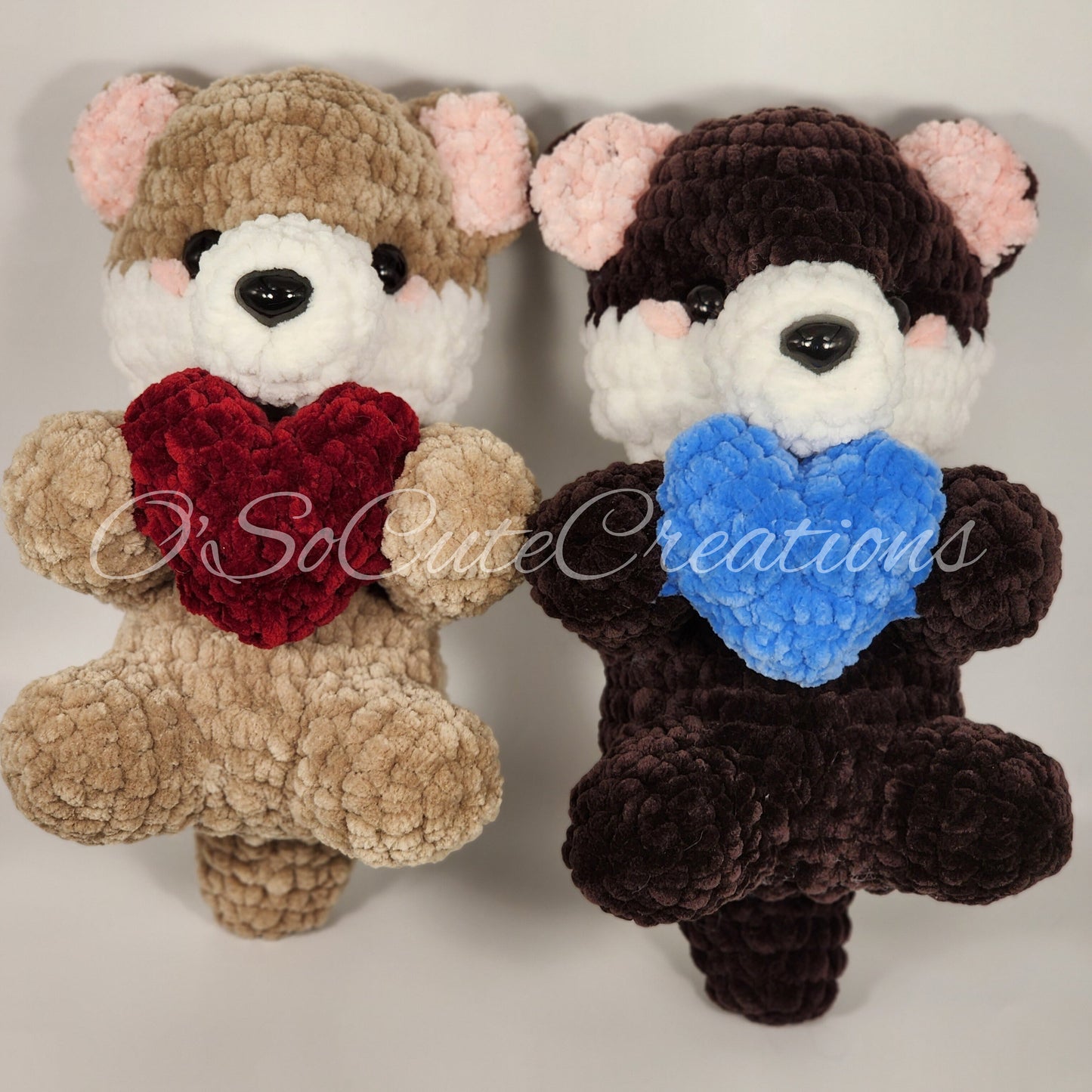 Brown Otter Crochet Plush with Heart