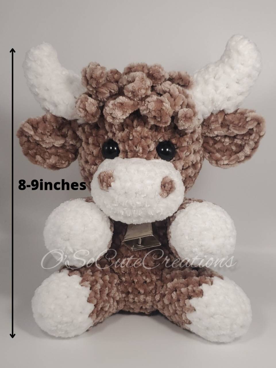 Brown Highland Cow Crochet Plushie
