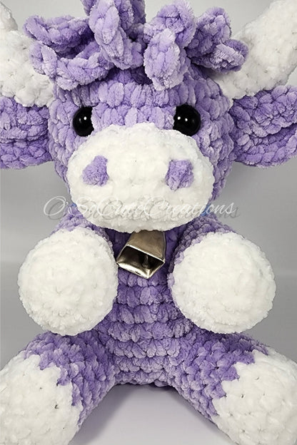 Crochet Lavender Highland Cow Plushie