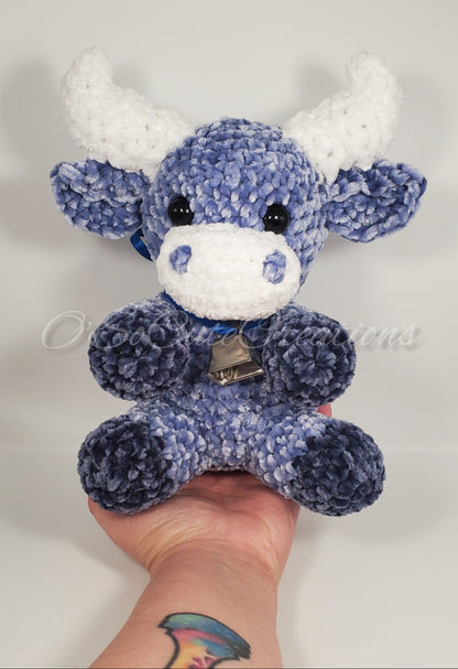 Blue Highland Cow Plushie