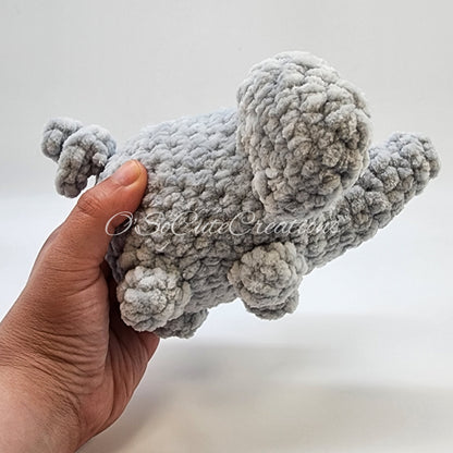 Crochet Gray Elephant Plushie