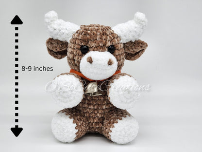 Crochet Brown Highland Cow Plushie