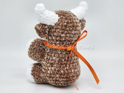 Crochet Brown Highland Cow Plushie