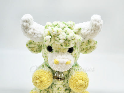 Spring Floral Highland Cow Plush