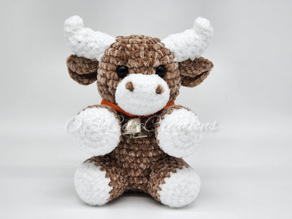 Crochet Brown Highland Cow Plushie