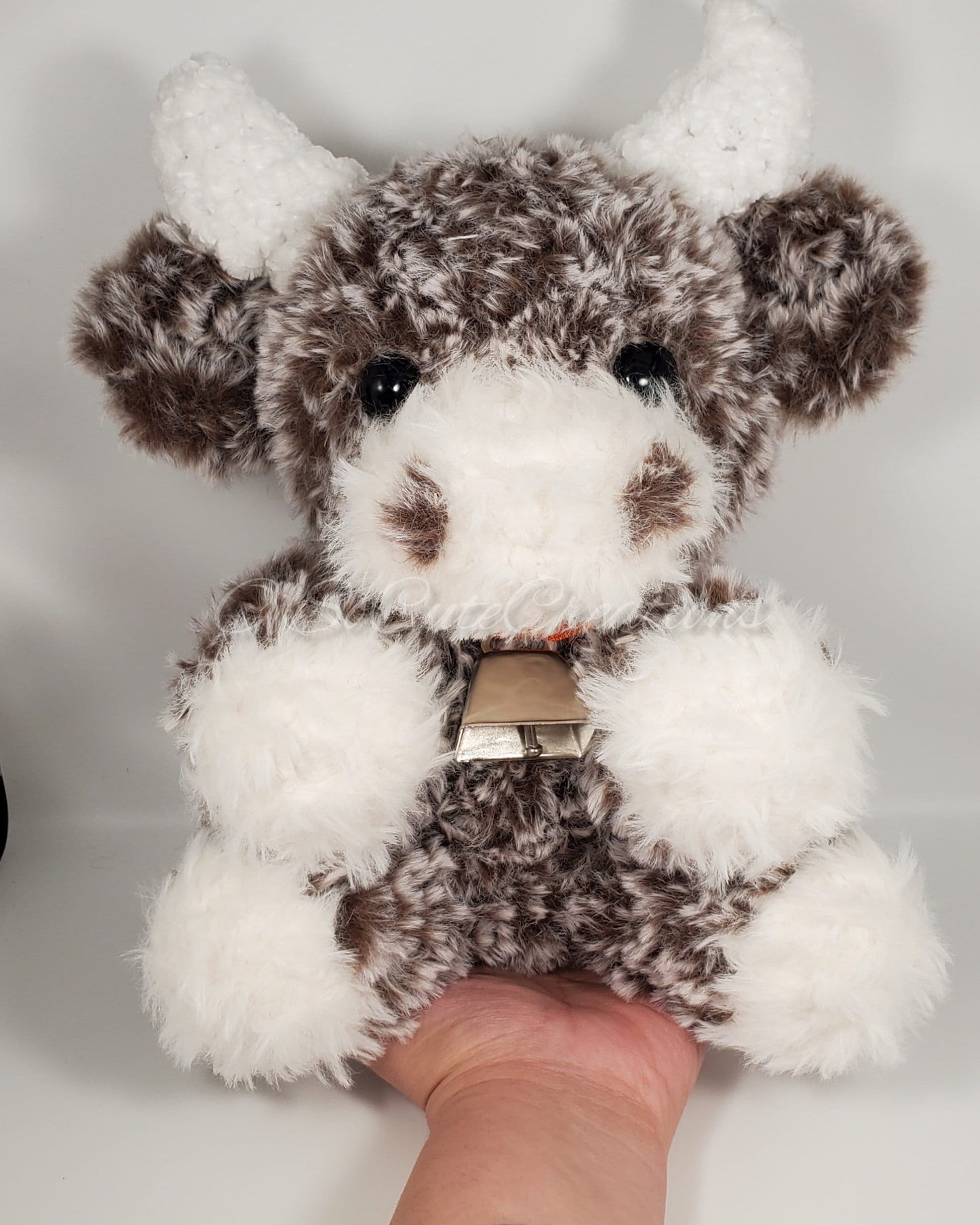 Fuzzy Cow Crochet Plush