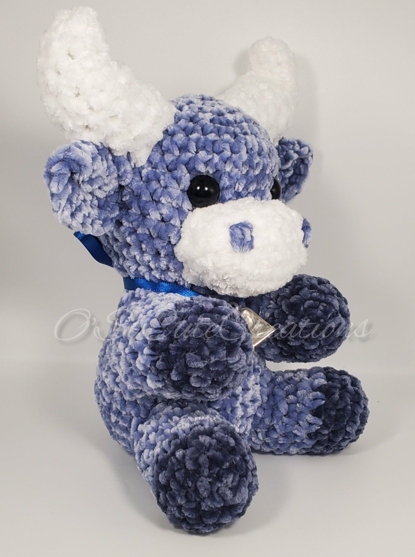 Blue Highland Cow Plushie