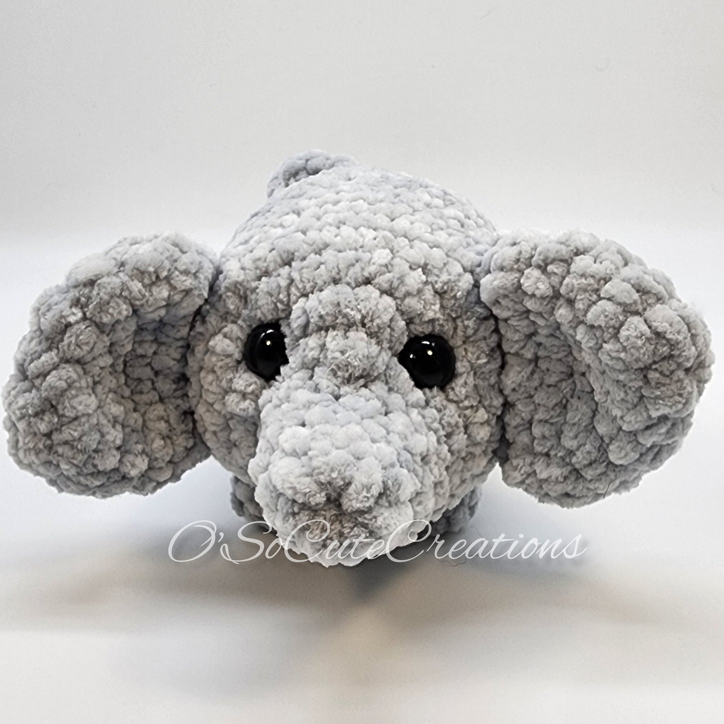 Crochet Gray Elephant Plushie
