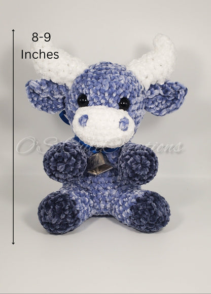 Blue Highland Cow Plushie