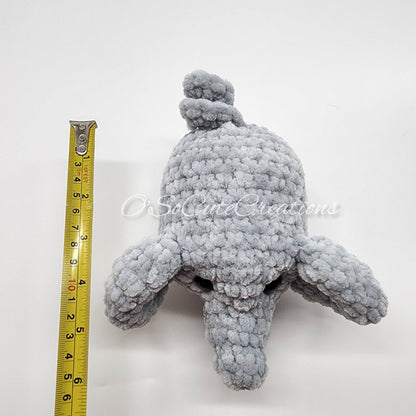 Crochet Gray Elephant Plushie
