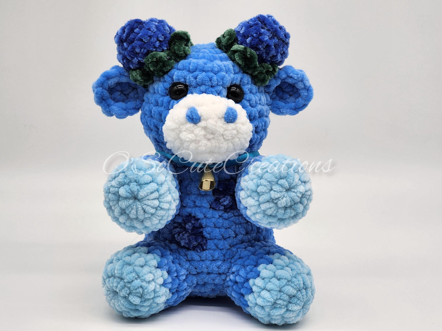 Blueberry Cow Crochet Plushie
