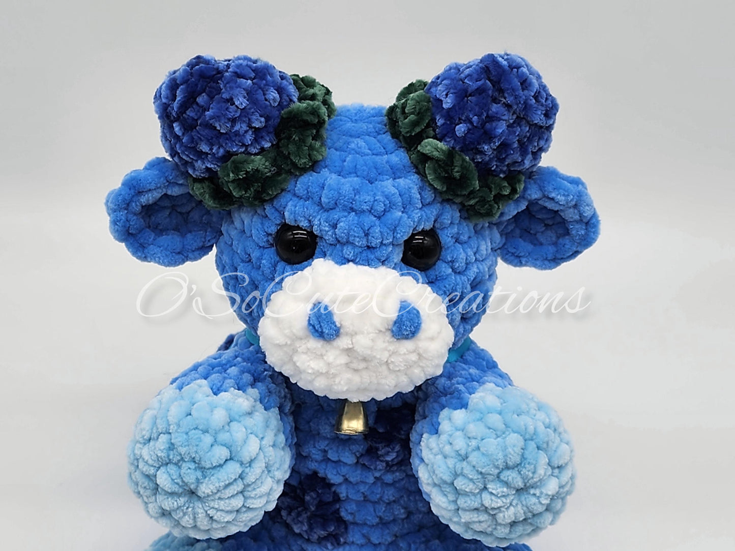 Blueberry Cow Crochet Plushie