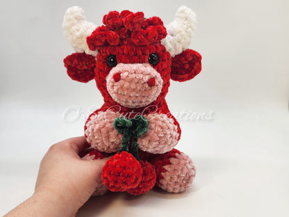 Cherry Highland Cow Plushie