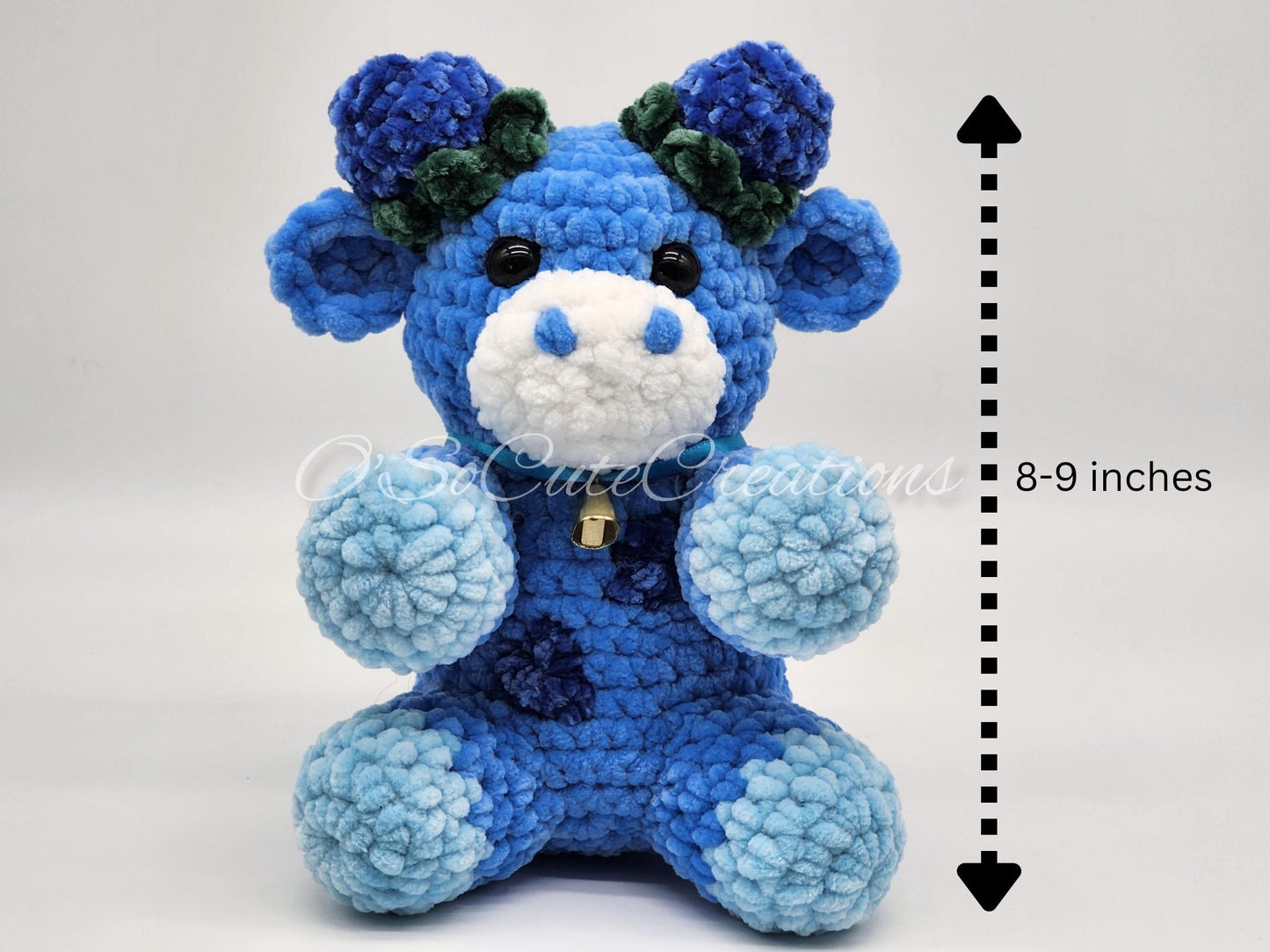 Blueberry Cow Crochet Plushie