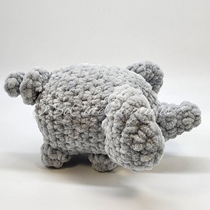 Crochet Gray Elephant Plushie