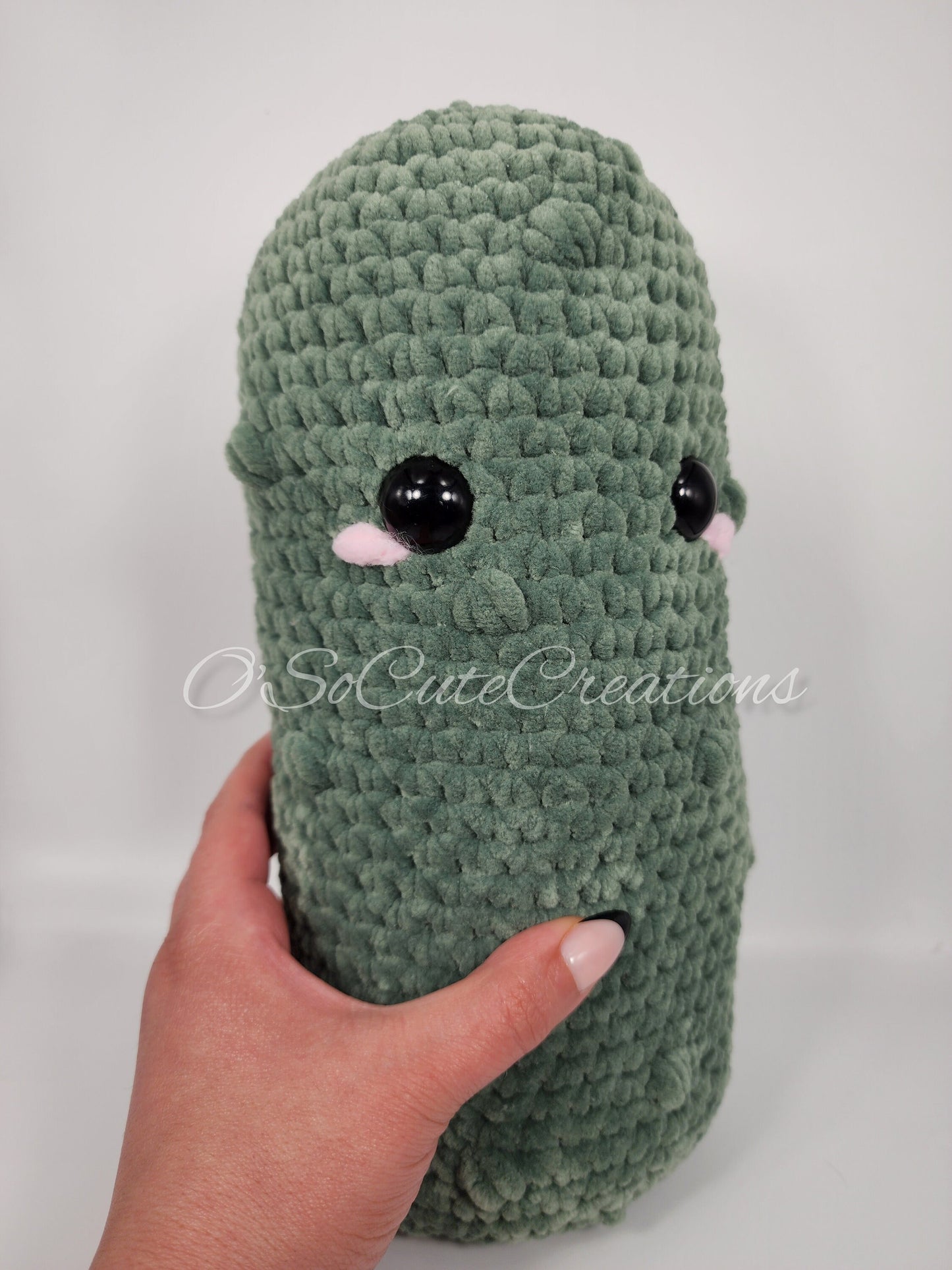 Jumbo Emotional Support Pickle Crochet Plushie