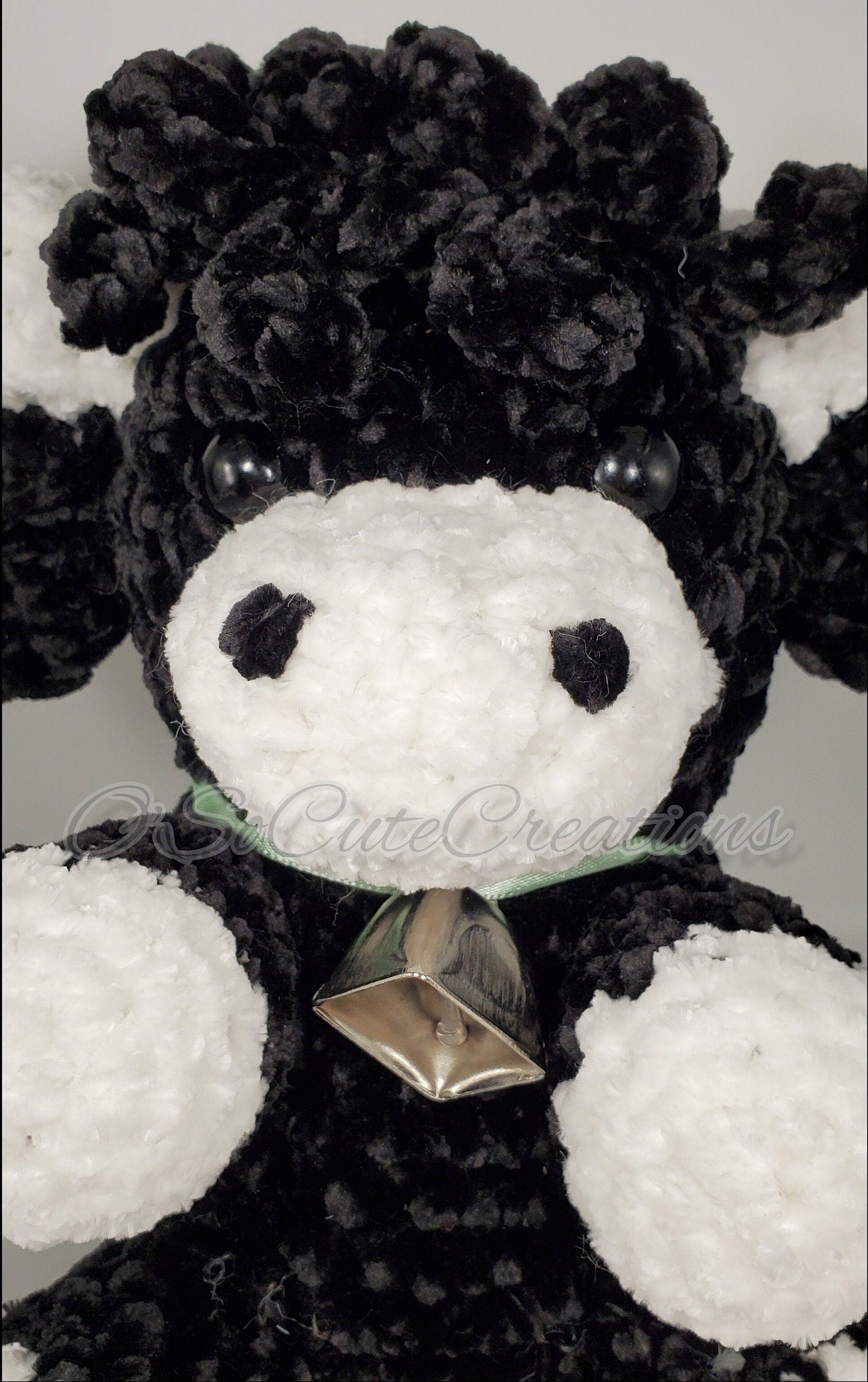 Crochet Black Velvet Highland Cow Plushie