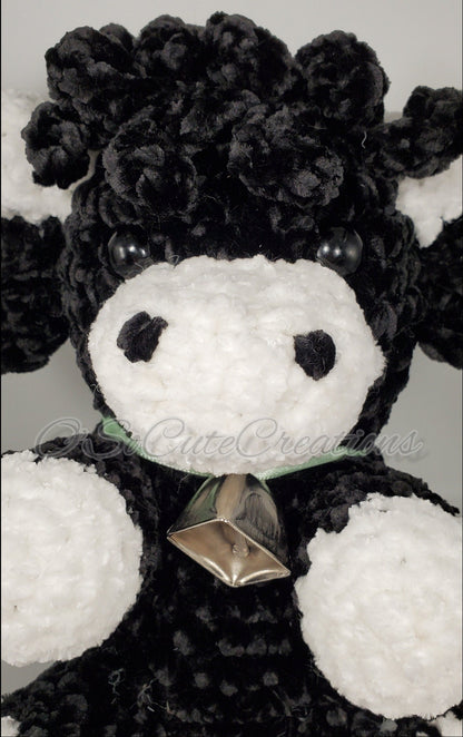 Crochet Black Velvet Highland Cow Plushie