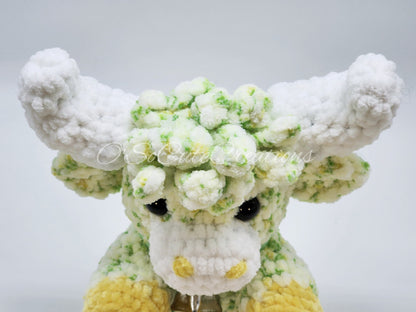 Spring Floral Highland Cow Plush