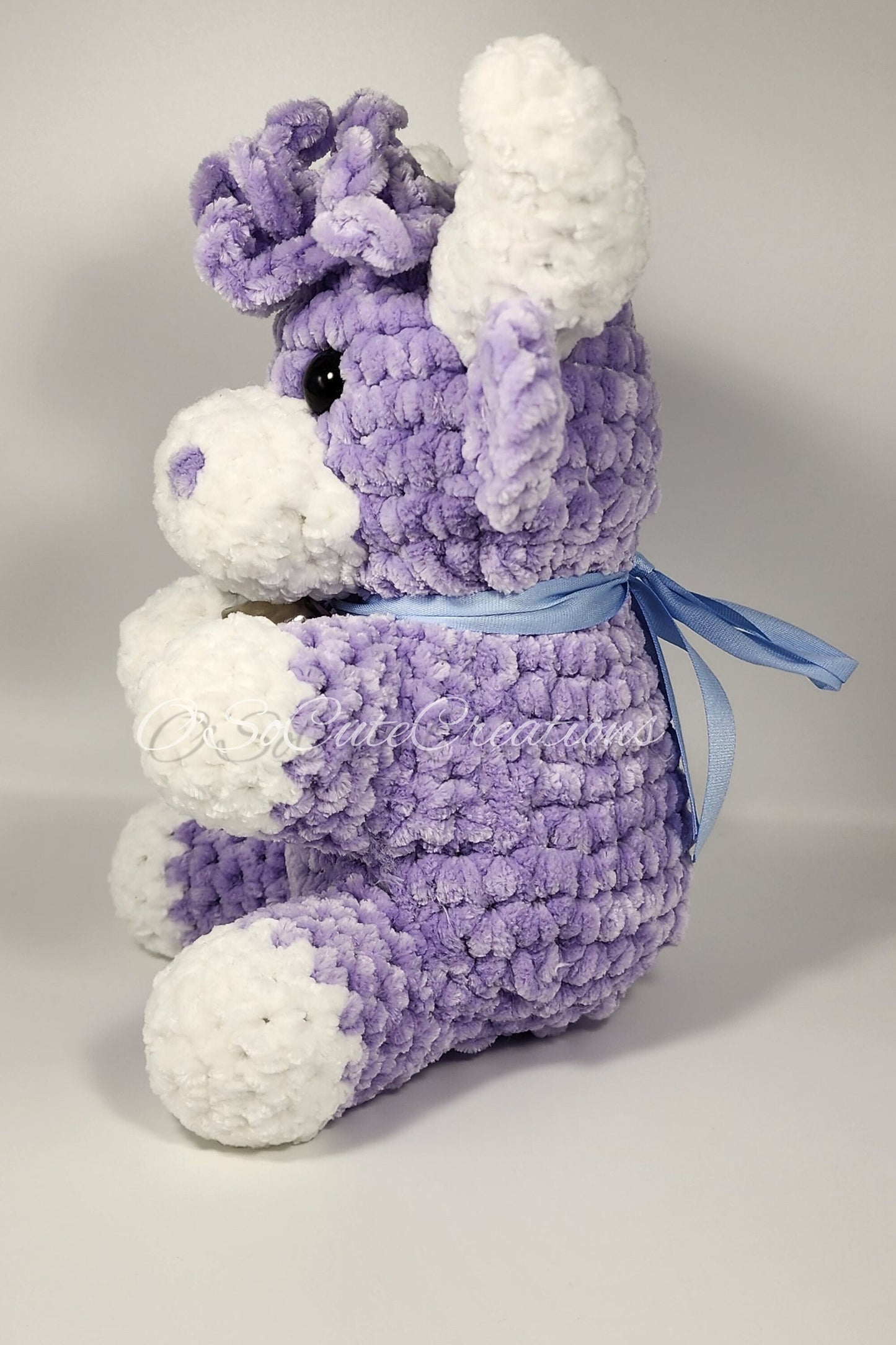 Crochet Lavender Highland Cow Plushie