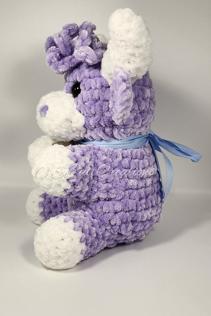 Crochet Lavender Highland Cow Plushie