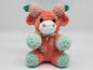 Crochet Peach Cow Plushie