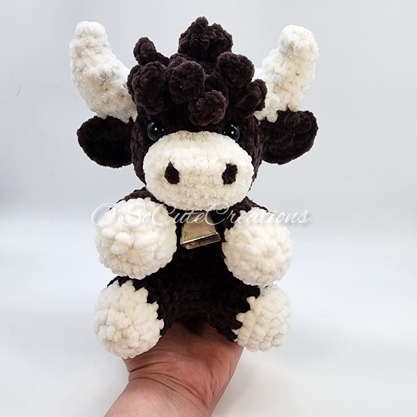 Dark Brown Crochet Highland Cow Plushie