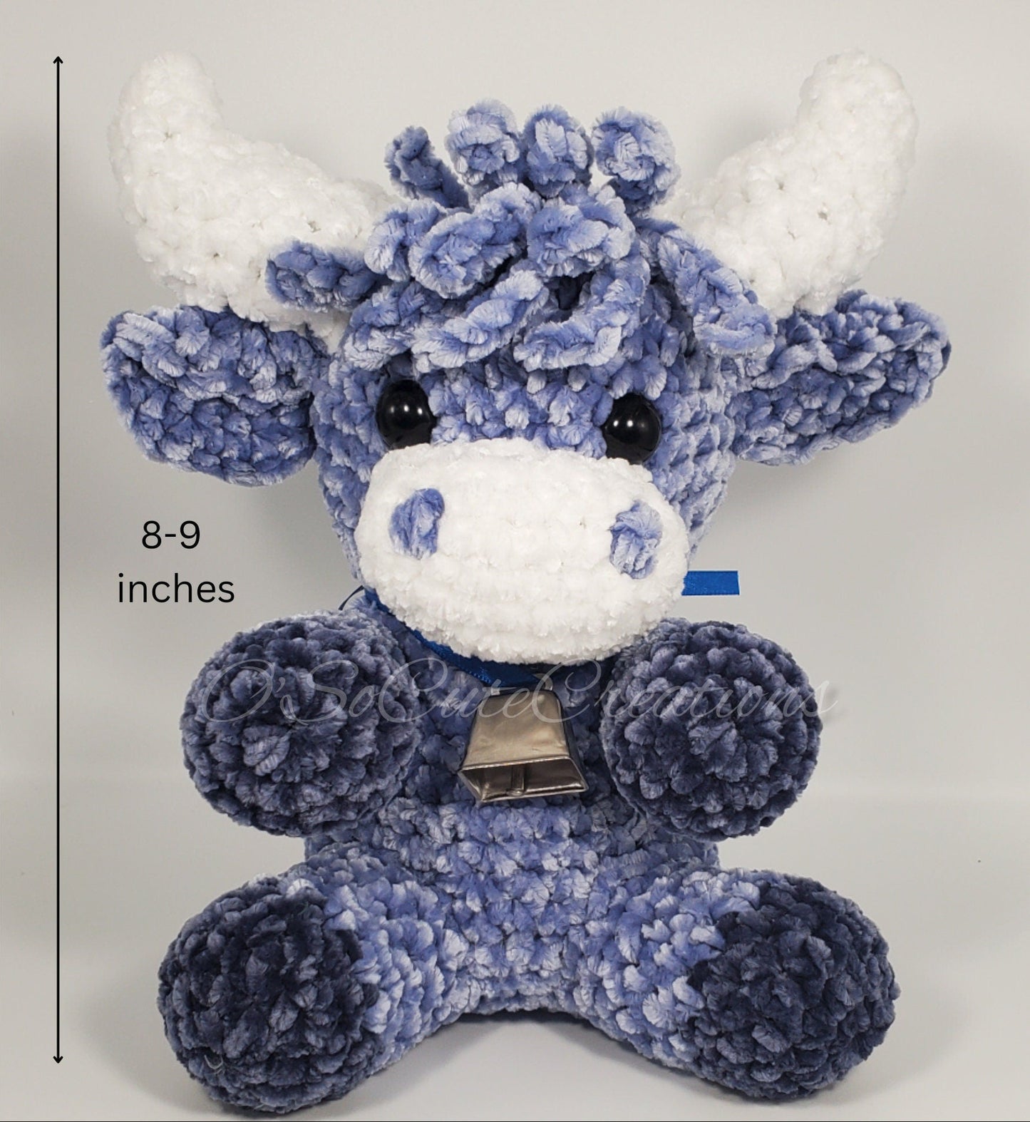 Crochet Blue Highland Cow Plushie