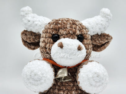 Crochet Brown Highland Cow Plushie
