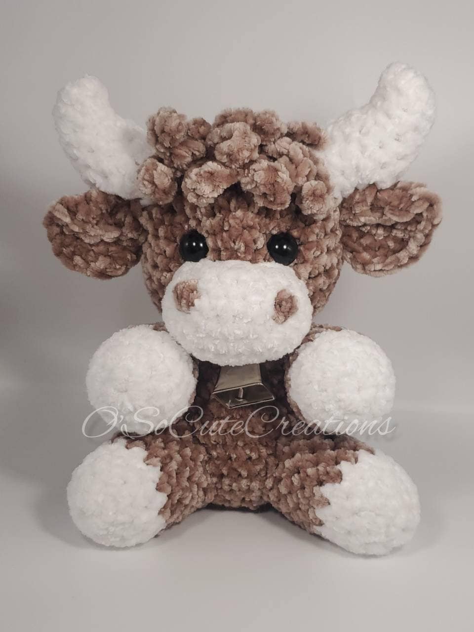 Brown Highland Cow Crochet Plushie