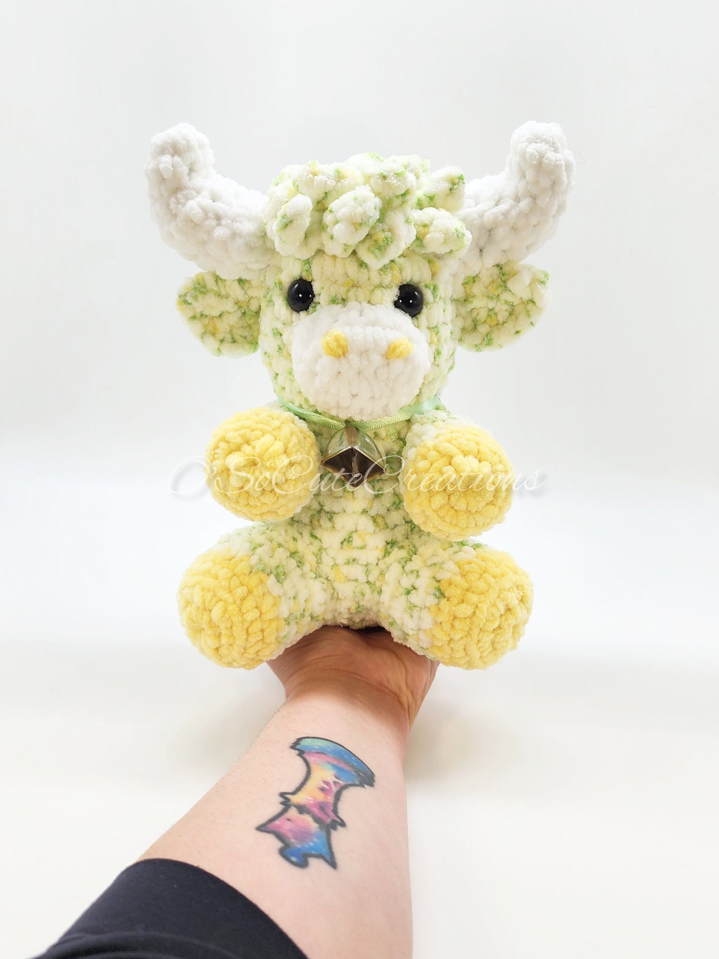 Spring Floral Highland Cow Plush