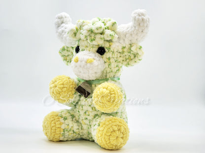 Spring Floral Highland Cow Plush