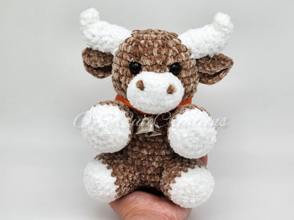 Crochet Brown Highland Cow Plushie