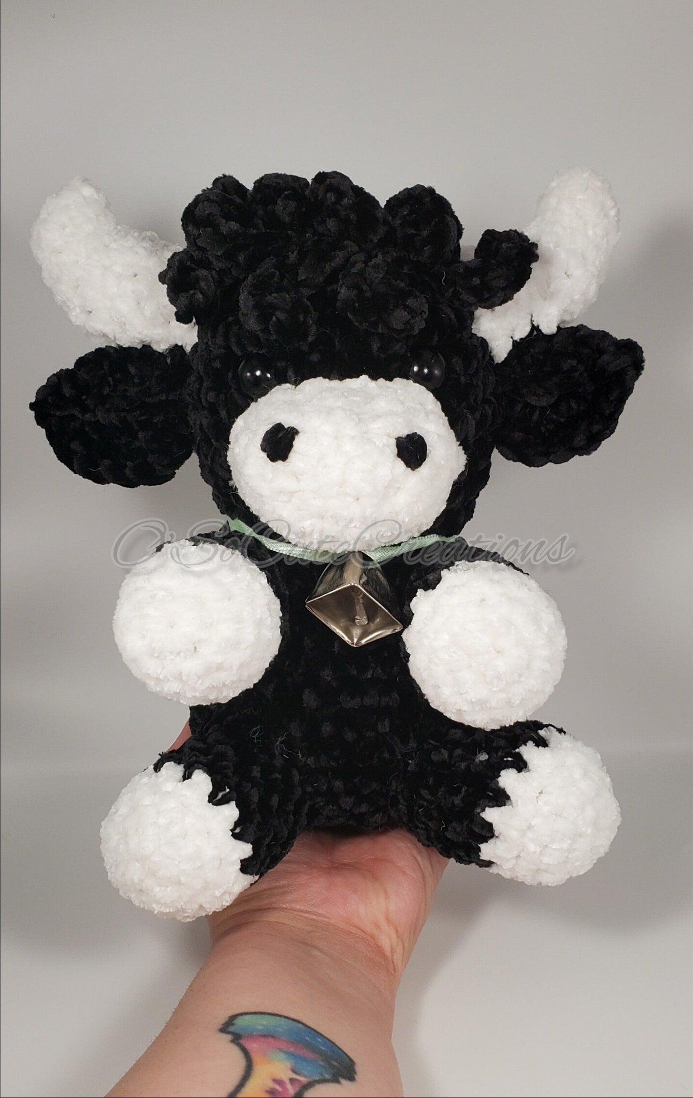 Crochet Black Velvet Highland Cow Plushie