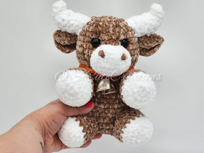 Crochet Brown Highland Cow Plushie