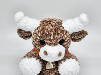 Crochet Brown Highland Cow Plushie