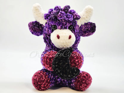 Celestial Moon Highland Cow Plush