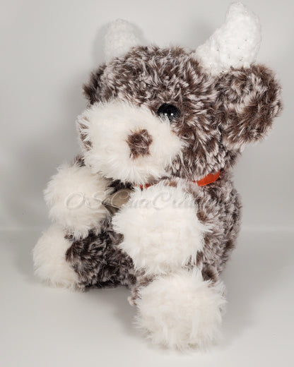 Fuzzy Cow Crochet Plush