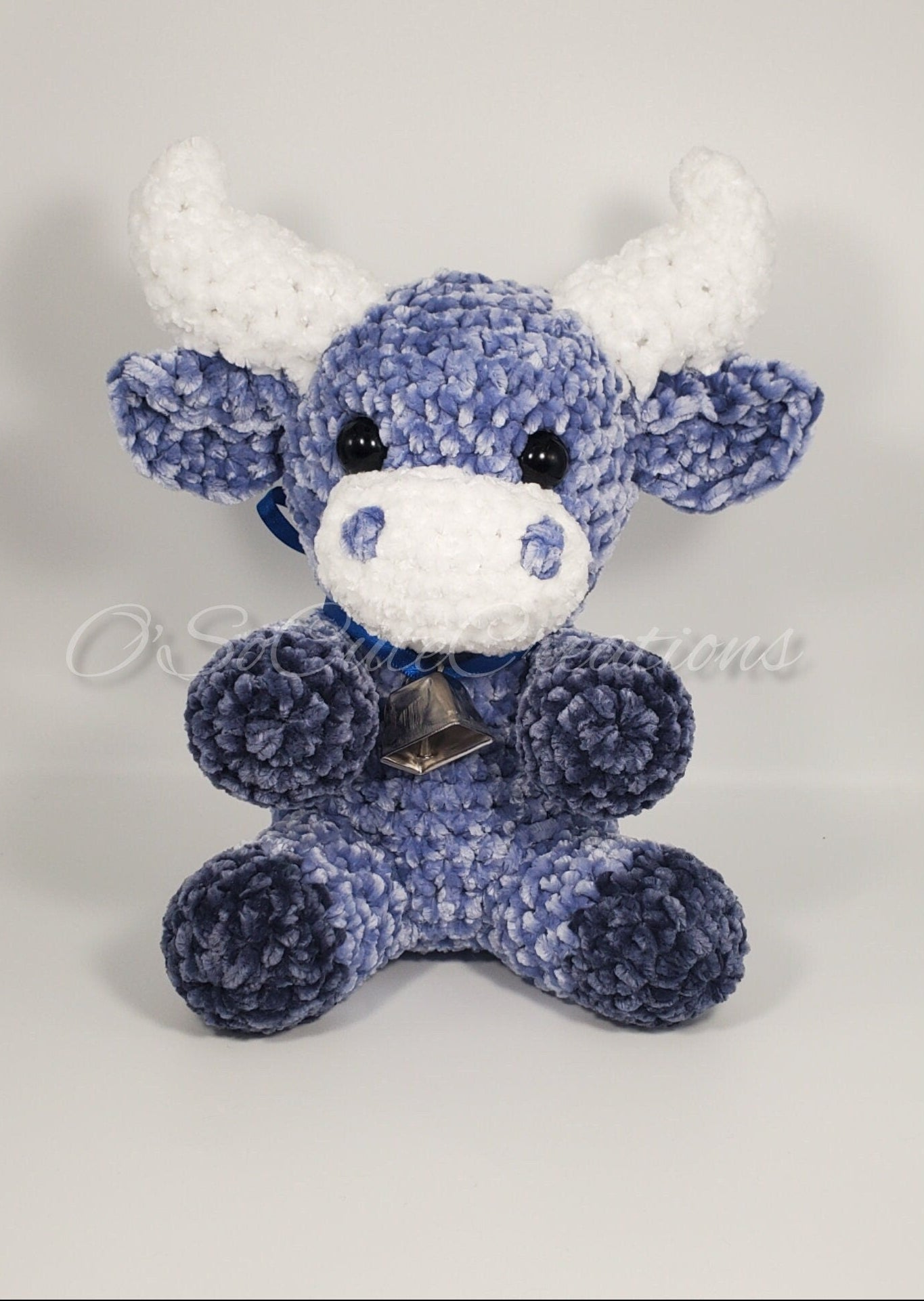 Blue Highland Cow Plushie