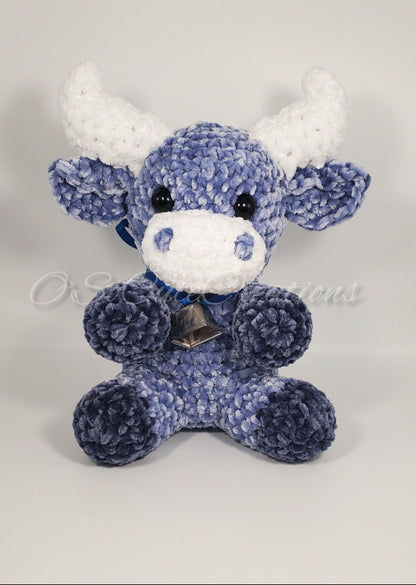 Blue Highland Cow Plushie