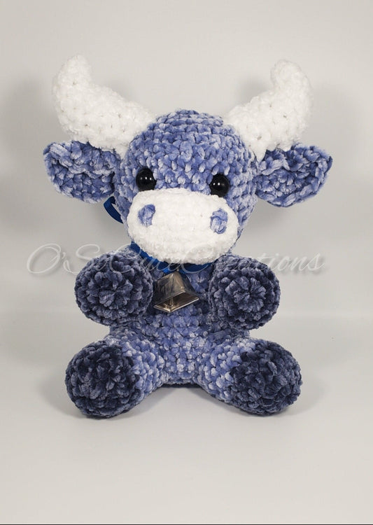 Blue Highland Cow Plushie