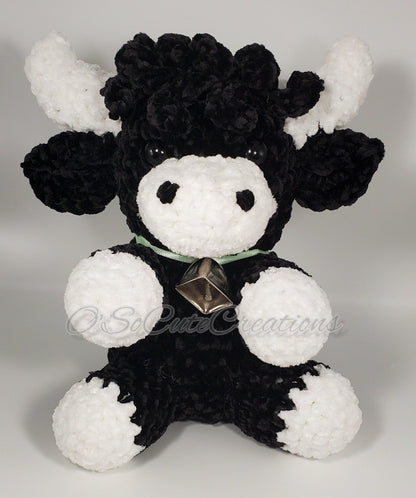 Crochet Black Velvet Highland Cow Plushie