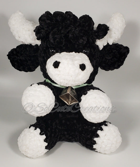 Crochet Black Velvet Highland Cow Plushie