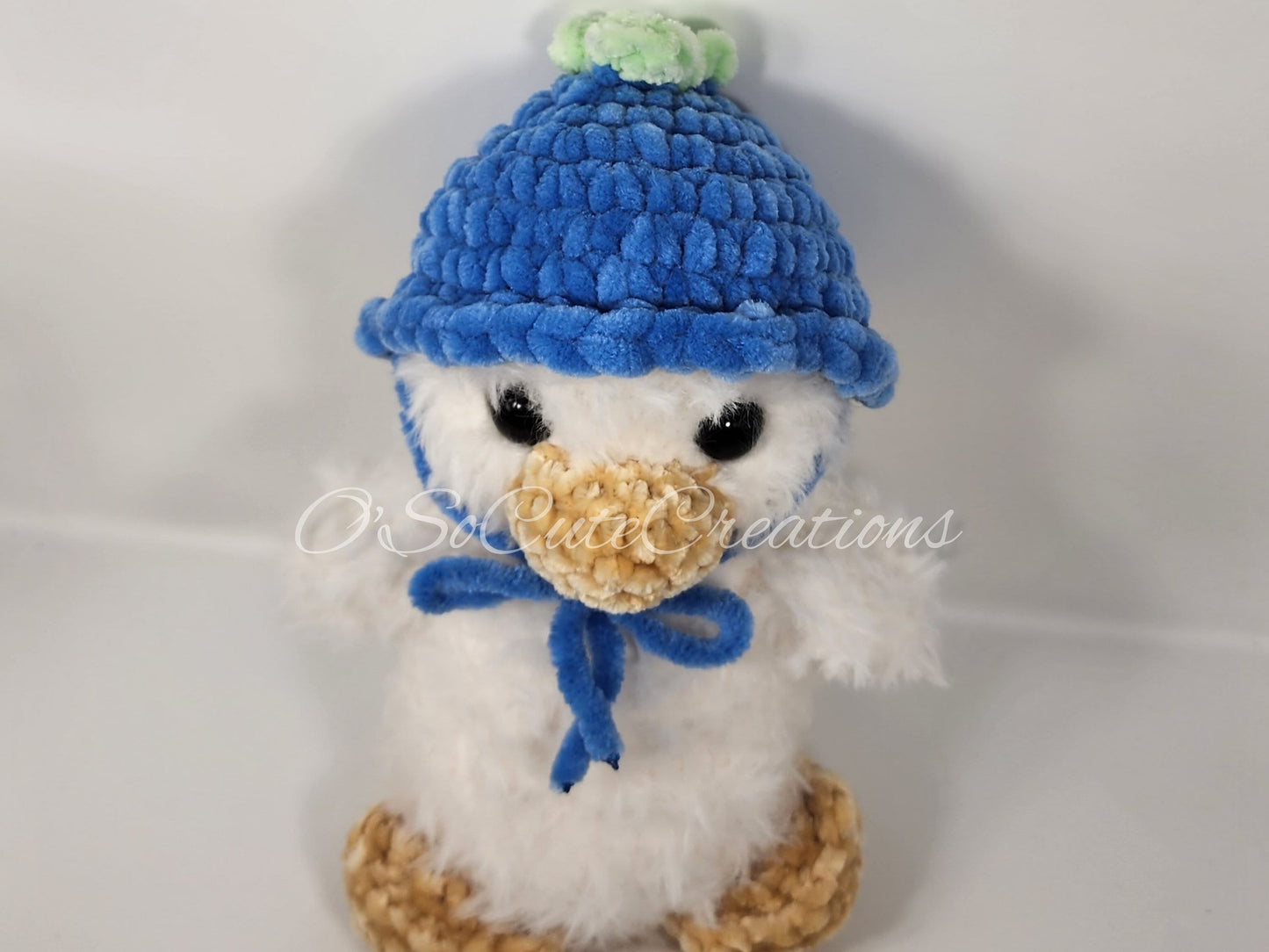 Crochet Duck Plushie Blueberry Bucket Hat