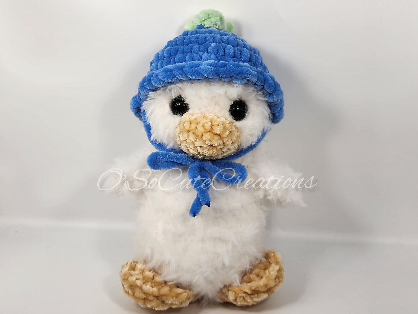Crochet Duck Plushie Blueberry Bucket Hat