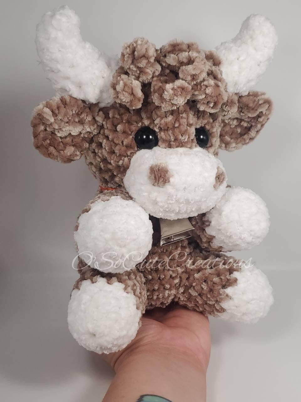 Brown Highland Cow Crochet Plushie