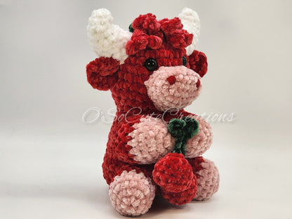 Cherry Highland Cow Plushie
